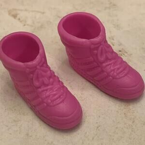 Barbie Sister Skipper Chelsea Doll Pink High Tops Sneakers Flat Foot Shoes